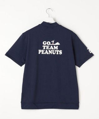23区GOLF 【PEANUTS】【MEN】スヌーピーコラボ モックネックシャツ ネイビー系