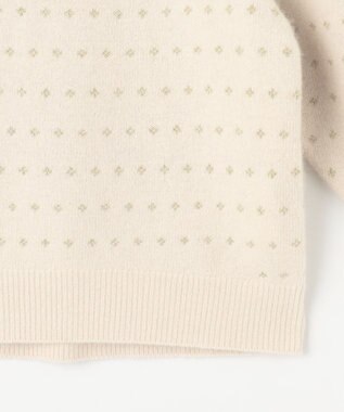 自由区 L ウールジャカードラメ ニット ベージュ系