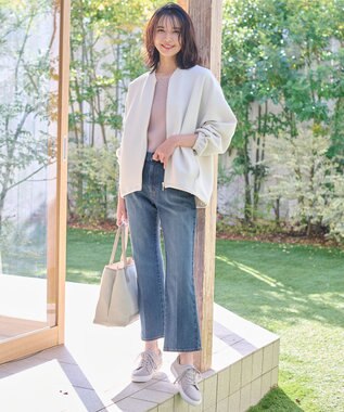 ANY 【洗濯機可/ストレッチ】デニムフレアパンツ ライトインディゴ