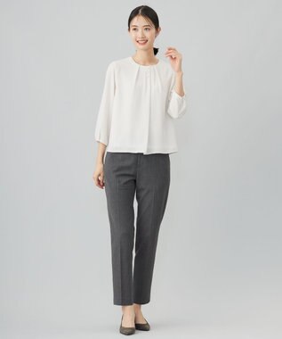 J.PRESS LADIES L ストレッチジョーゼット カットソー エクリュ系