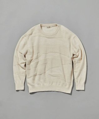 JOSEPH ABBOUD MOUNTAIN 【SPACE／UNISEX】ベアフリースカモフラージュ ニット アイボリー系