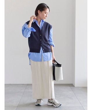 Te chichi 総針ポケット付きVネックベスト《2026 spring catalog item》 ネイビー