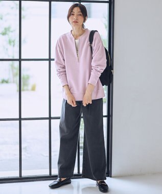 ANY ハーフジップスウェット ラベンダー