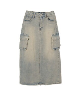 WEGO カーゴデニムスカート デニム淡色