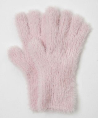 WEGO 指出し穴付きシャギーグローブ ライトピンク