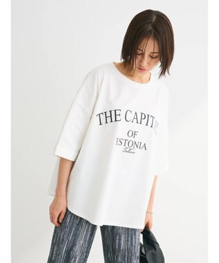 Green Parks インド綿 ＢＩＧサイズアーチロゴ半袖プルオーバー Off White