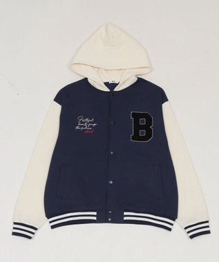 WEGO 【ユニセックス着用ITEM】スウェットフードスタジャン ネイビー