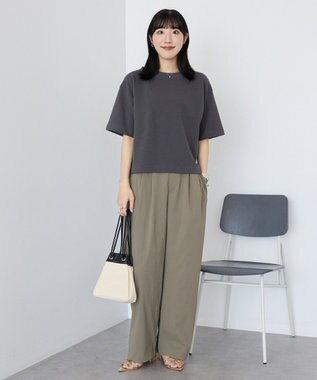 AMERICAN HOLIC 2WAYオフショルスウェット半袖プルオーバー Charcoal Gray