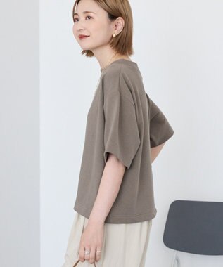 AMERICAN HOLIC 2WAYオフショルスウェット半袖プルオーバー Gray Beige