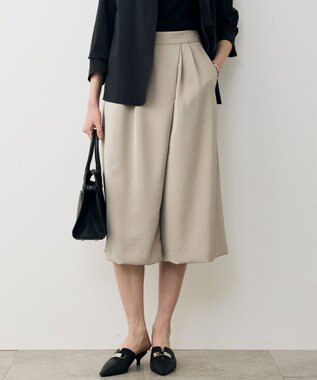 ICB L ワッシャーダルサテン ニーショーツ