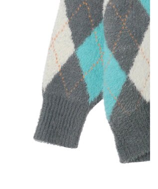 AMERICAN HOLIC バイパチアーガイルニットプルオーバー Gray Mixture