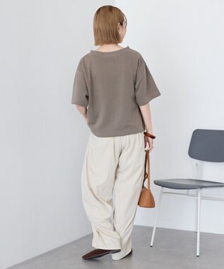 AMERICAN HOLIC 2WAYオフショルスウェット半袖プルオーバー Gray Beige