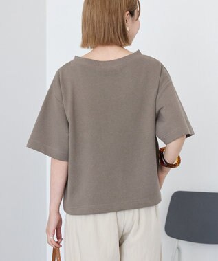 AMERICAN HOLIC 2WAYオフショルスウェット半袖プルオーバー Gray Beige