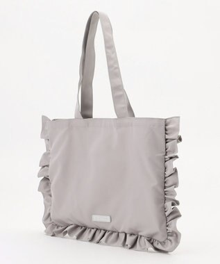 LA BAGAGERIE LA BAGAGERIE×chiyo ポーチ付きフリルエコバッグ シルバー