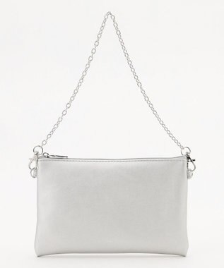 LA BAGAGERIE LA BAGAGERIE×chiyo ポーチ付きフリルエコバッグ シルバー