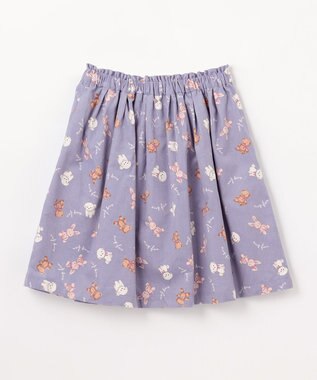 ANY KIDS アニマル 総柄 スカパン サックスブルー系