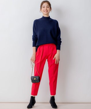 組曲 【8色展開・WEB限定】ウールカシミヤミックス ハイネック ニット ネイビー系