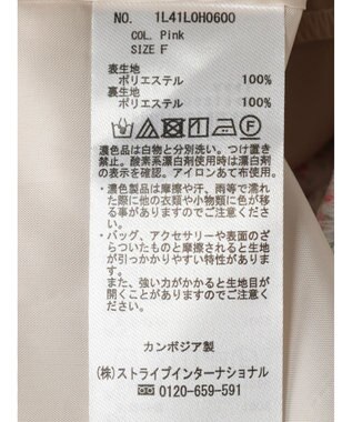 earth music&ecology 袖ドロストフラワーワンピース Pink