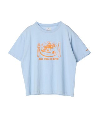 earth music&ecology Ｌｅｅ×ｅ．ｍ．ａ．ｅ　ＰＩＺＺＡ　ＴＥＥ Ice Blue