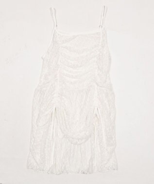 WEGO ドロストデザインキャミワンピース ホワイト