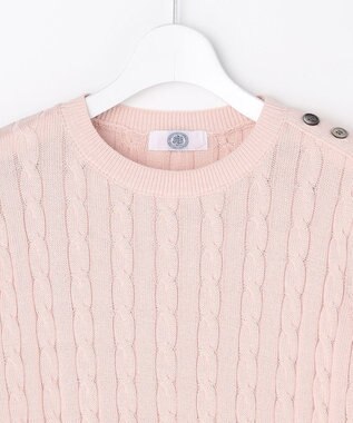 J.PRESS LADIES L CABLE ニット ピンク系