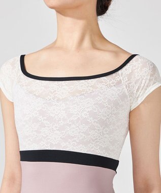 Chacott フレンチスリーブレオタード グレイッシュローズ