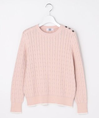 J.PRESS LADIES L CABLE ニット ピンク系