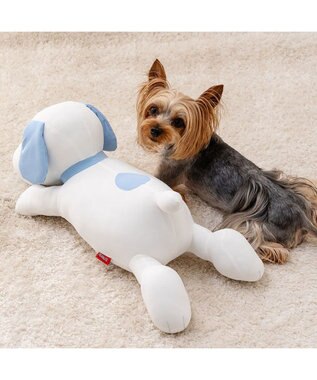 PET PARADISE スヌーピー 冷やし枕クッション S ホワイト×ブルー