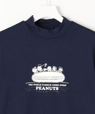 23区GOLF 【PEANUTS】【MEN】スヌーピーコラボ モックネックシャツ ネイビー系