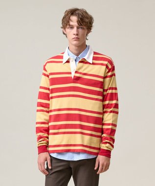 ソフトタッチコットンマルチボーダー ラガーポロシャツ