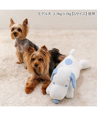 PET PARADISE スヌーピー 冷やし枕クッション S ホワイト×ブルー