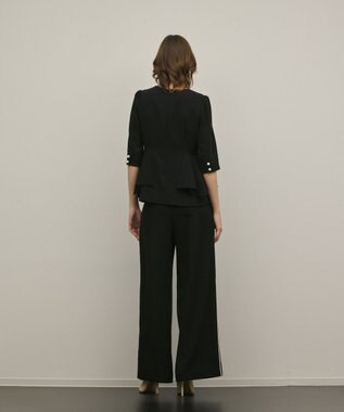 GRACE CONTINENTAL トリアセペプラムトップ ブラック