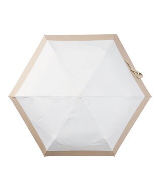 MOONBAT 【遮光100％/晴雨兼用】kowaza コワザ ライトウェイトカーボン ボーダー 折りたたみ傘 簡単に畳める傘 コンパクト 50cm ホワイト