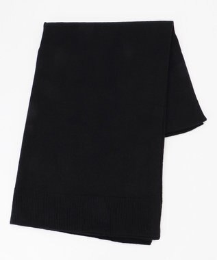 自由区 【洗える】ウールカシミヤブレンド ストール ブラック系