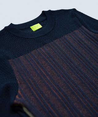 COQ CACTUS カラーブロックリブニット ネイビー