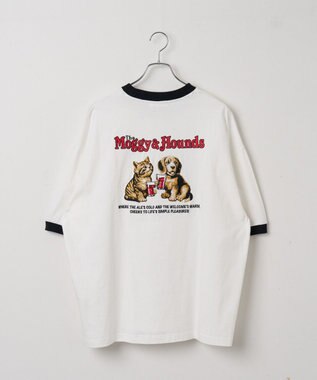 WEGO モチーフ刺繍リンガーT ホワイト