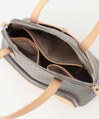 Y'SACCS モノグラムジャカード　ハーフムーン2WAYトート グレージュ