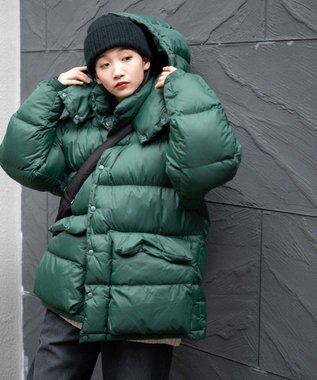 WEGO カラーナイロンパテッドブルゾン ダークグリーン