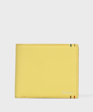 Paul Smith ハイライトステッチ 2つ折り財布 イエロー