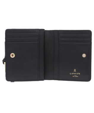 LANVIN en Bleu ルナ Lファスナー二つ折り財布 ブラック