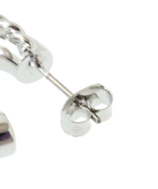 Green Parks ・ＨＡＬＦ　ＴＩＭＥ　ボールドフープピアス Silver