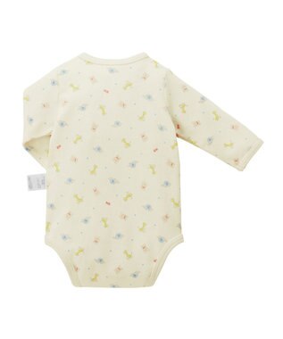 MIKI HOUSE HOT BISCUITS 【70-60cm】 長袖ボディシャツ２枚セット(前開き仕様) 白×ＢＬ