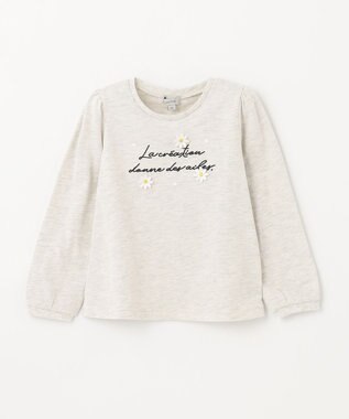 ANY KIDS ロゴ入り 長袖 Ｔシャツ 杢グレー
