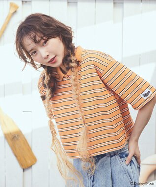 earth music&ecology Ｆｉｎｄｉｎｇ　Ｎｅｍｏ／ボーダーポロシャツ Orange