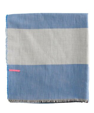 POLS 播州織 極細コットンストール ブルー