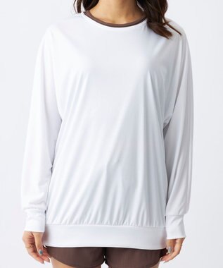 OP／FILA 【ocean pacific】ラッシュガード付き水着4点セット タンキニデザイン ブラウン