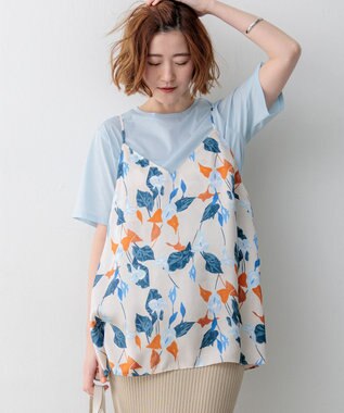 23区 【先行予約】カラーリリープリント キャミソールブラウス
