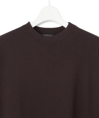 23区 S 【洗える】ヴィスコースストレッチ パフスリーブ ニットワンピース ダークブラウン系