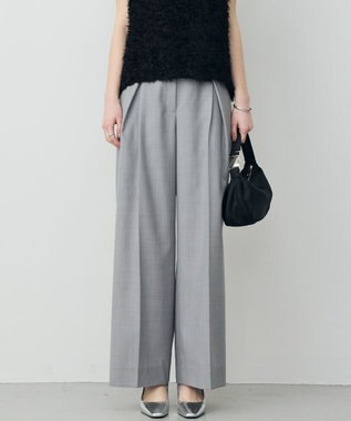 ICB L 【先行予約】ドライクールトロ クロスタックワイドパンツ ライトグレー