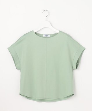 J.PRESS LADIES L 【2WAY】コットンスムース フレンチスリーブ カットソー ソフトグリーン系